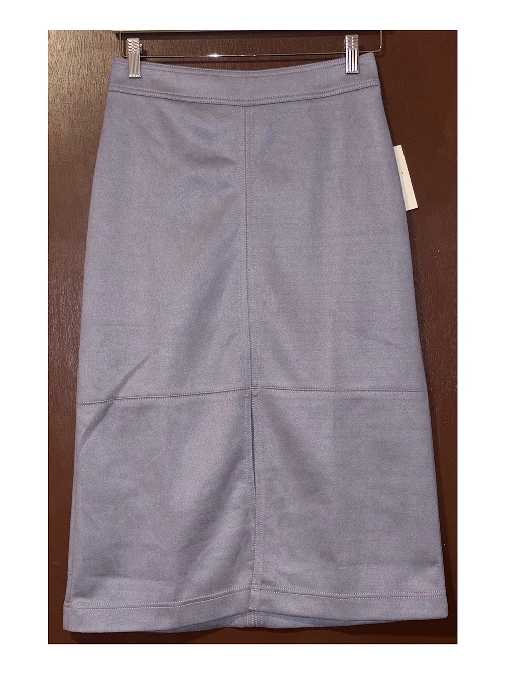 A New Day Faux Suede Midi A-Line Skirt (Size Extra Small)